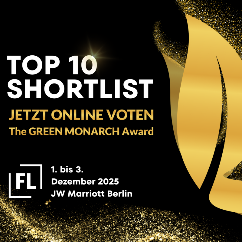 Die Shortlist für den GREEN MONARCH Award 2025 steht fest – öffentliches Voting läuft